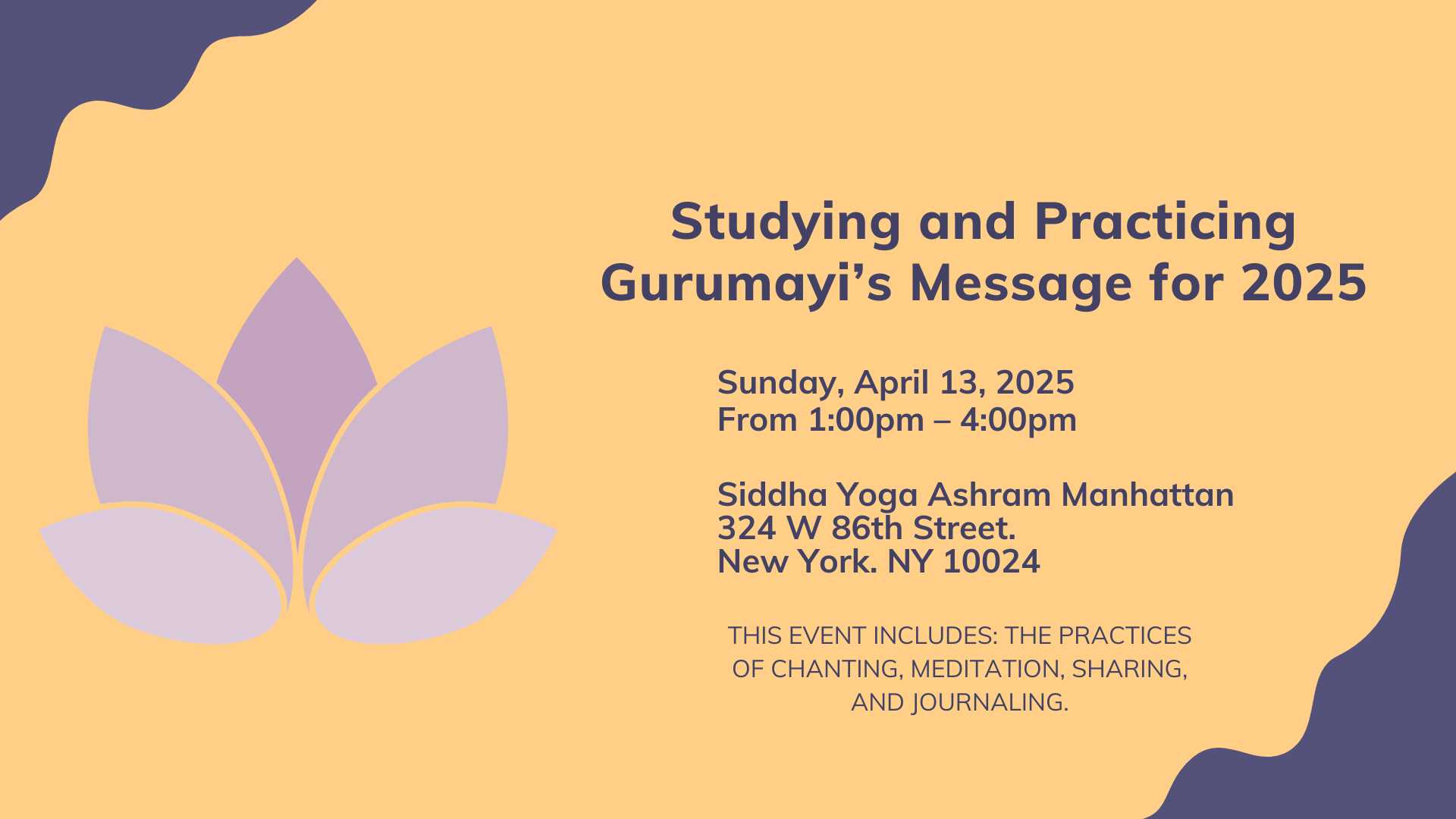 Studying and Practicing Gurumayi’s Message for 2025
